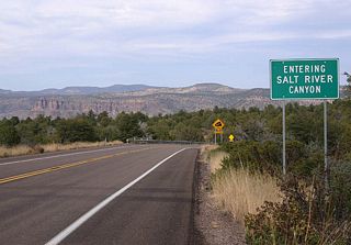 US 60 enters the Salt River Canyon here.