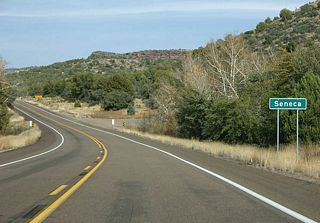 US 60 meets the ghost town of Seneca here. Seneca was a town established to support the nearby mines, but it has all but been abandoned.