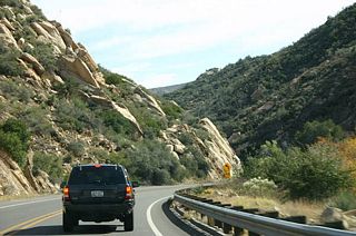 The canyon that holds Bloody Tanks Wash gets very deep as it nears Miami.