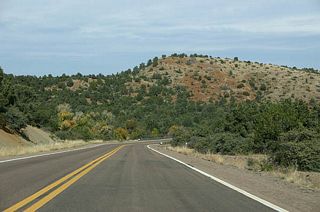 Scrubby hills are common around Globe. This type of brush cover is common in the high desert mountains.