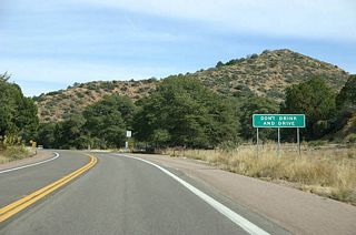 "Don't Drink and Drive" signs are commonly placed on rural highways in Arizona.