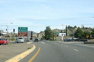 US 60 meets SR 188 at this intersection. Use SR 188 to reach Roosevelt Dam and Tonto National Monument.