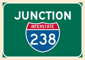 Continue to Interstate 238 and California 238