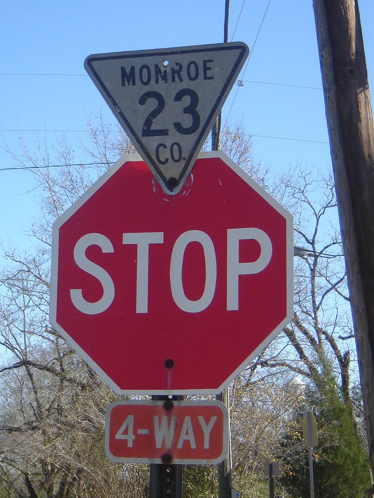 Alabama Monroe County Route 23 sign.