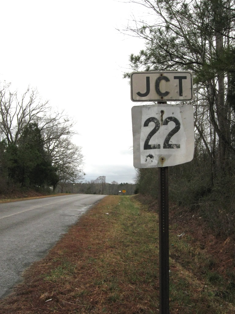 Alabama State Highway 22 sign.