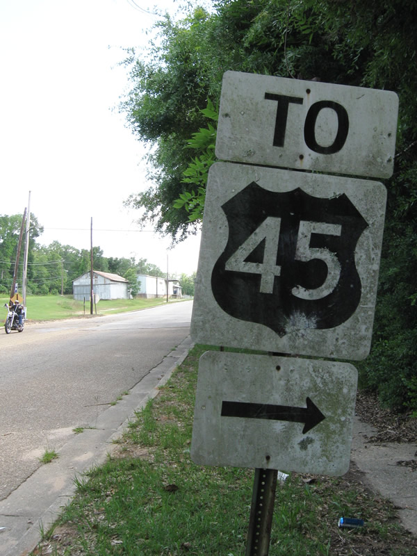 Alabama U.S. Highway 45 sign.