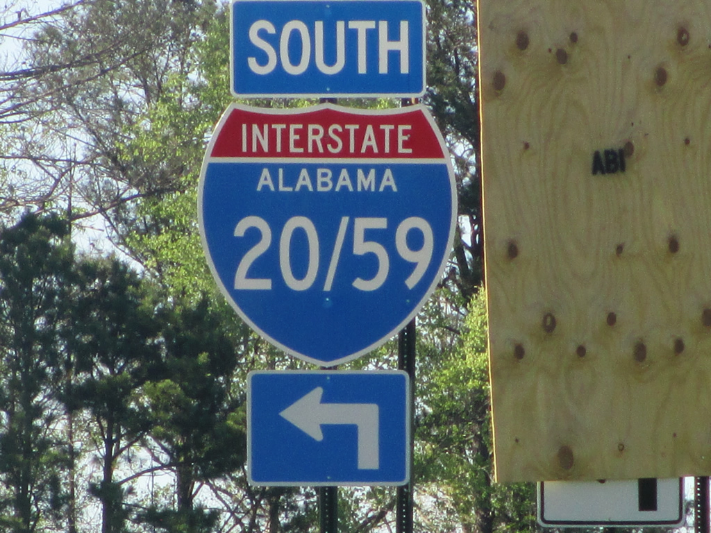 Alabama Interstate 20 sign.