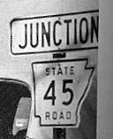 Arkansas State Highway 45 sign.