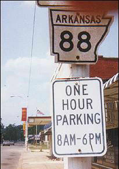 Arkansas State Highway 88 sign.