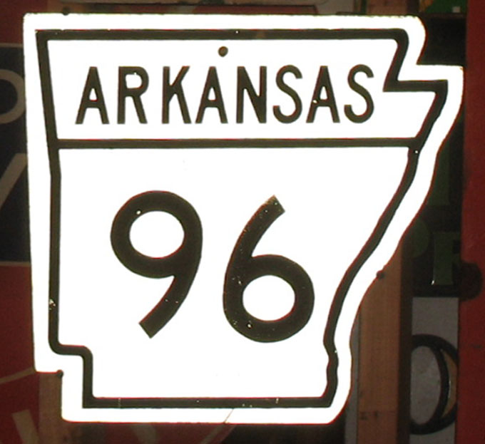Arkansas State Highway 96 sign.