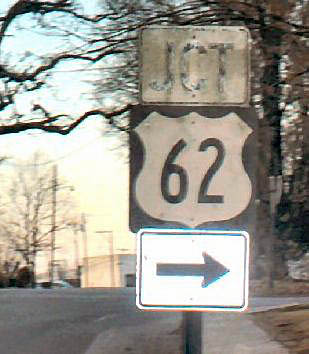 Arkansas U.S. Highway 62 sign.