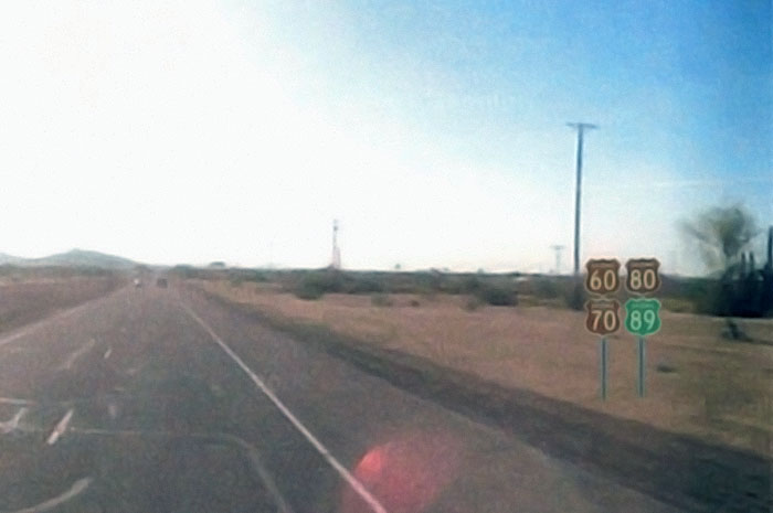 Arizona - U.S. Highway 80, U.S. Highway 89, U.S. Highway 70, and U.S. Highway 60 sign.