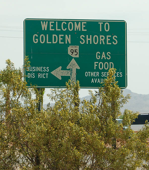Arizona State Highway 95 sign.