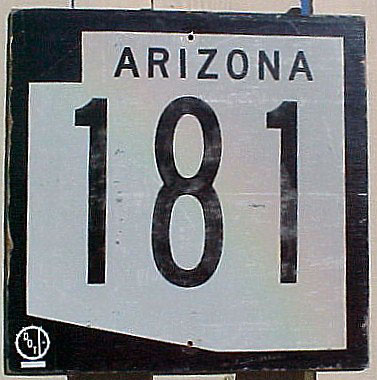 Arizona State Highway 181 sign.