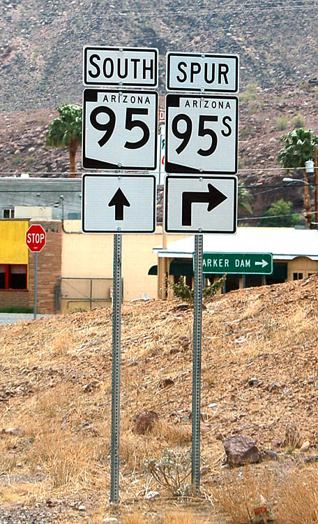 Arizona - State Highway 95 and state highway 95S sign.