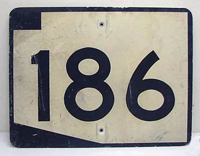 Arizona State Highway 186 sign.
