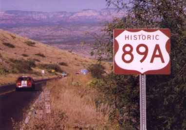 Arizona U. S. highway 89A sign.
