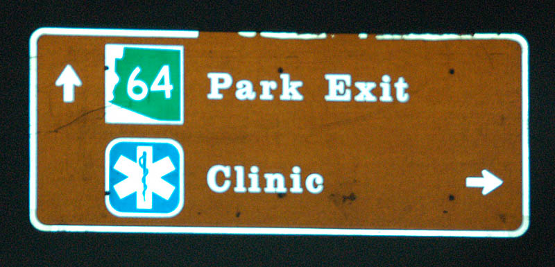 Arizona State Highway 64 sign.