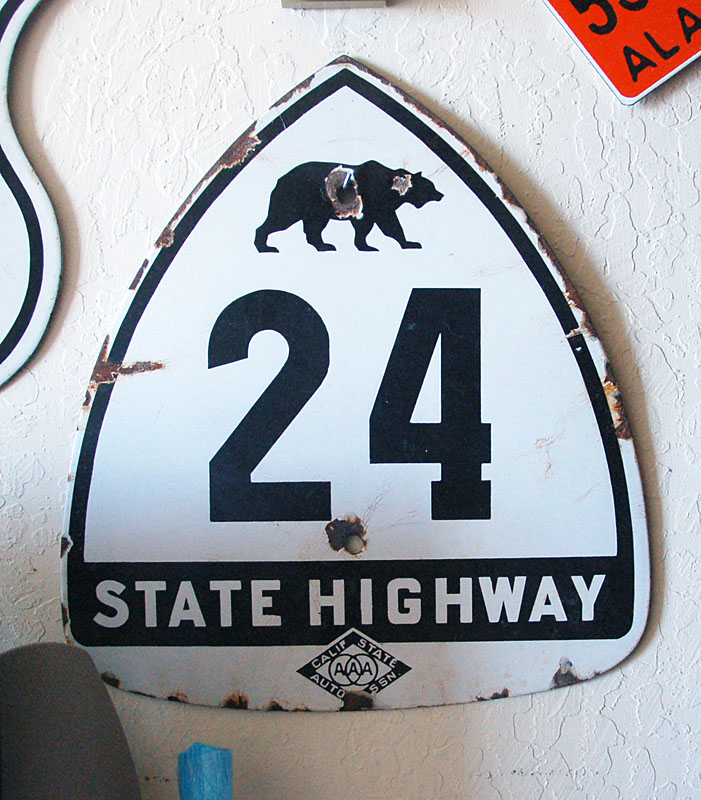 California State Highway 24 sign.