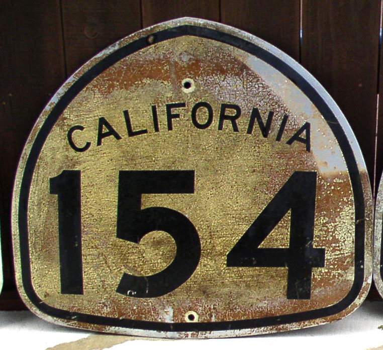 California State Highway 154 sign.