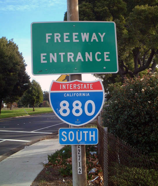 California Interstate 880 sign.