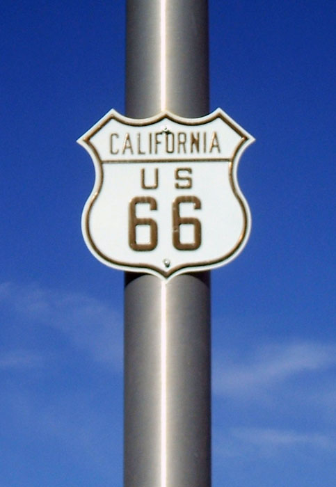 California U.S. Highway 66 sign.