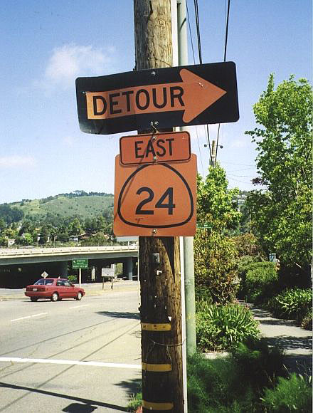 California State Highway 24 sign.