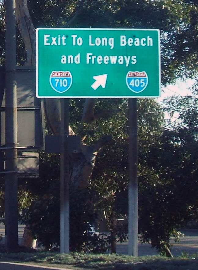 California - Interstate 405 and Interstate 710 sign.