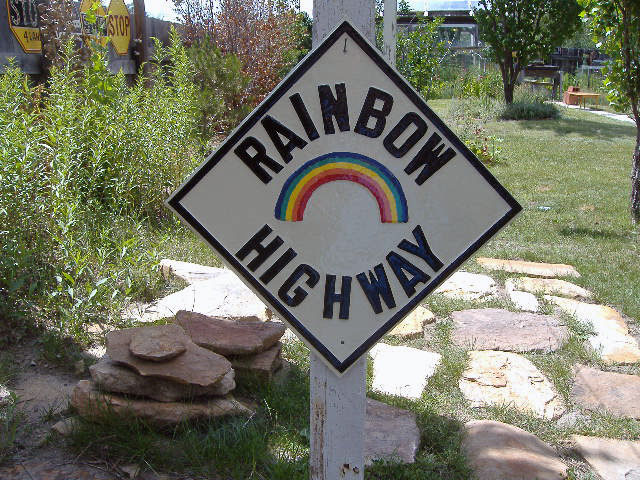 Colorado Rainbow Highway sign.