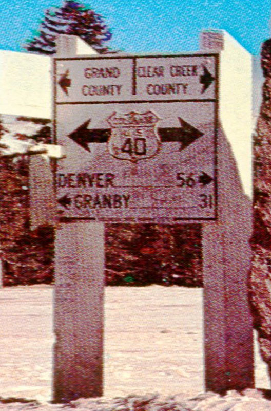 Colorado U.S. Highway 40 sign.