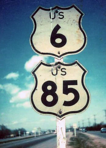 Colorado - U.S. Highway 85 and U.S. Highway 6 sign.