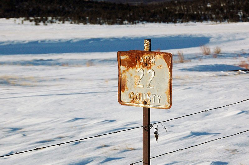 Colorado Park County route 22 sign.