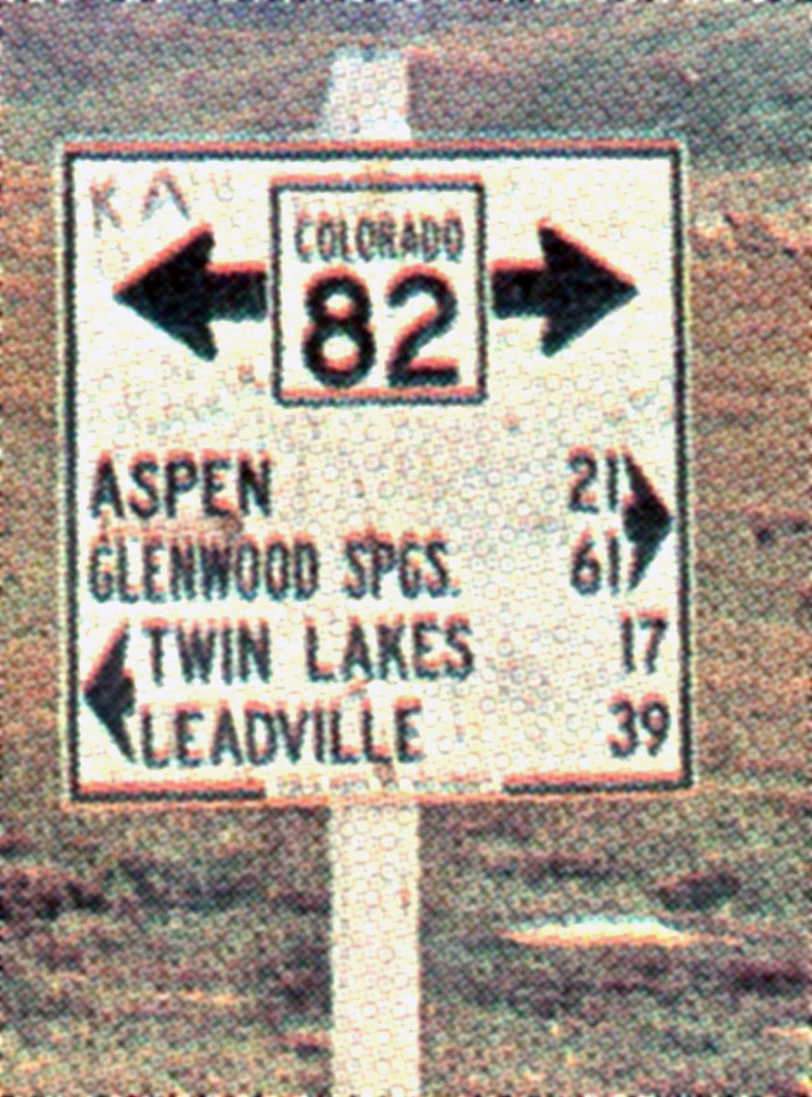 Colorado State Highway 82 sign.