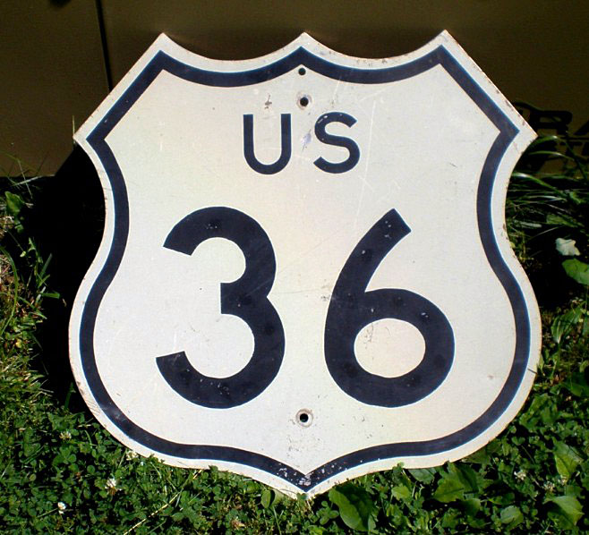 Colorado U.S. Highway 36 sign.
