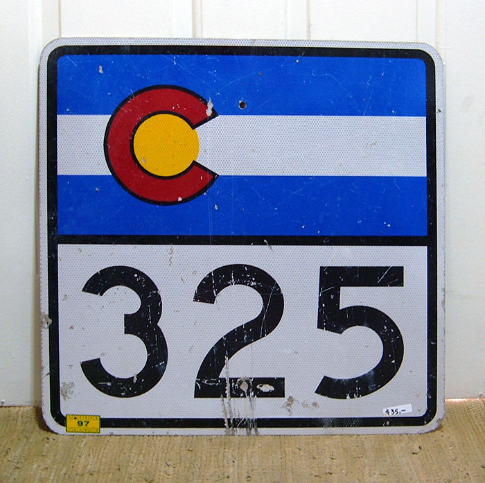 Colorado State Highway 325 sign.