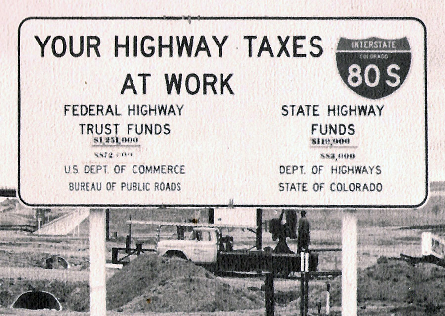 Colorado interstate highway 80S sign.