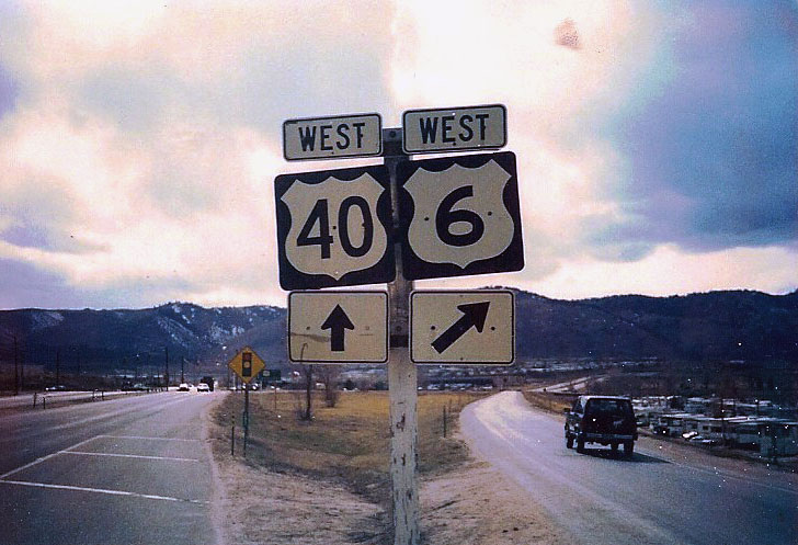 Colorado - U.S. Highway 40 and U.S. Highway 6 sign.