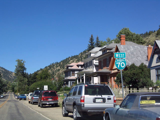 Colorado business loop 70 sign.