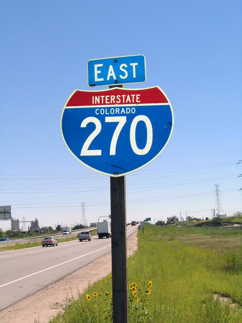 Colorado Interstate 270 sign.