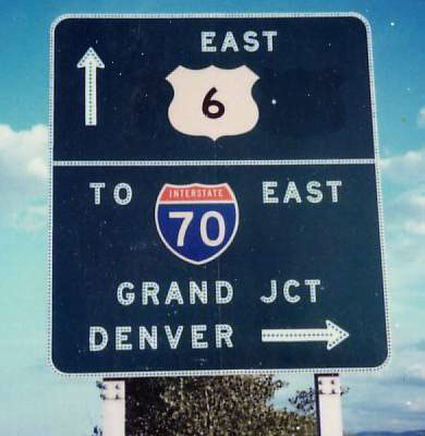 Colorado - Interstate 270, Interstate 70, and U.S. Highway 6 sign.