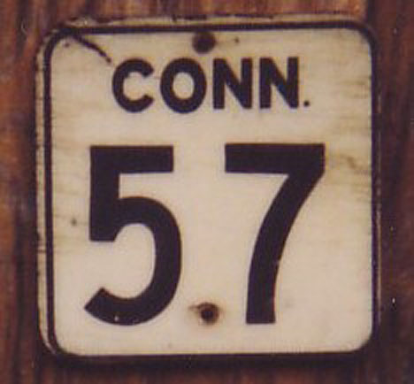 Connecticut State Highway 57 sign.
