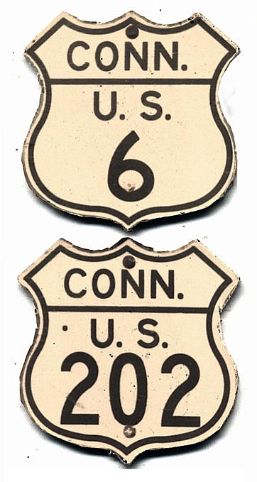 Connecticut - U.S. Highway 202 and U.S. Highway 6 sign.