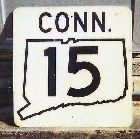Connecticut State Highway 15 sign.