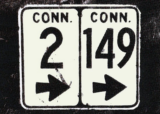 Connecticut - State Highway 149 and State Highway 2 sign.