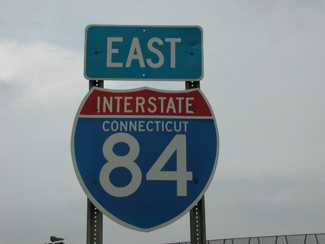 Connecticut Interstate 84 sign.
