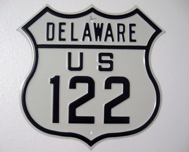 Delaware U.S. Highway 122 sign.