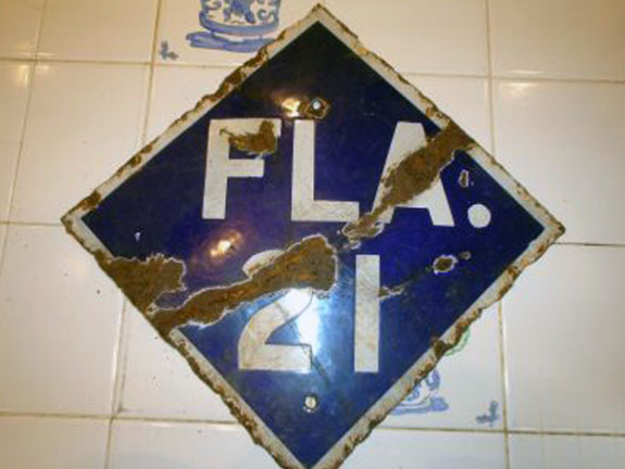 Florida State Highway 21 sign.
