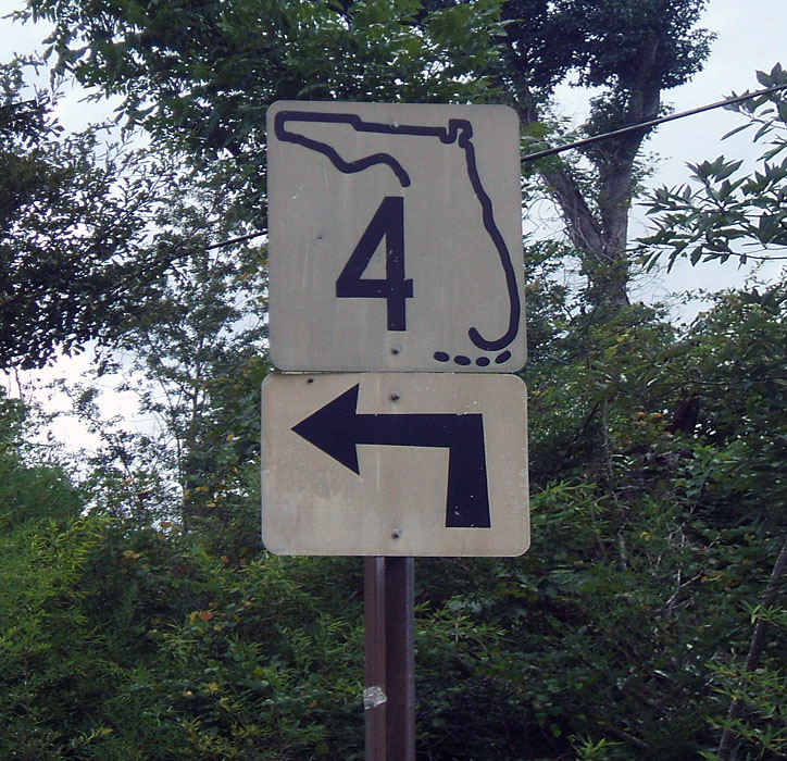 Florida State Highway 4 sign.