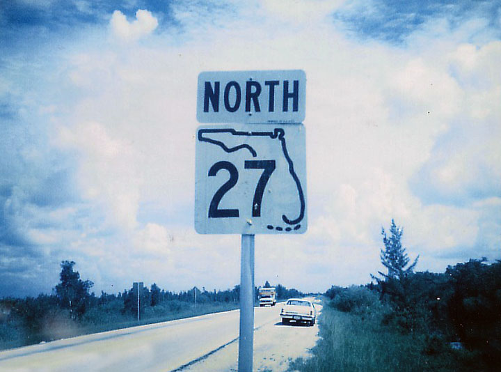Florida State Highway 27 sign.