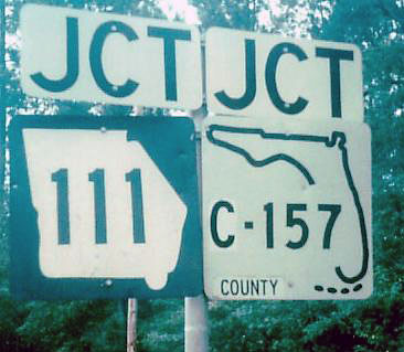 Florida county route 157 sign.